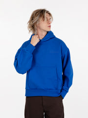 GARMENT WORKSHOP - Felpa double layer hoodie brady blue