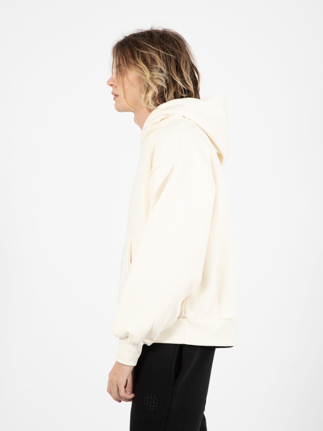 Fleece Boxy fit Hoodie cream