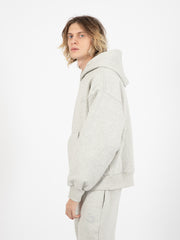 GARMENT WORKSHOP - Fleece boxy fit hoodie heather grey