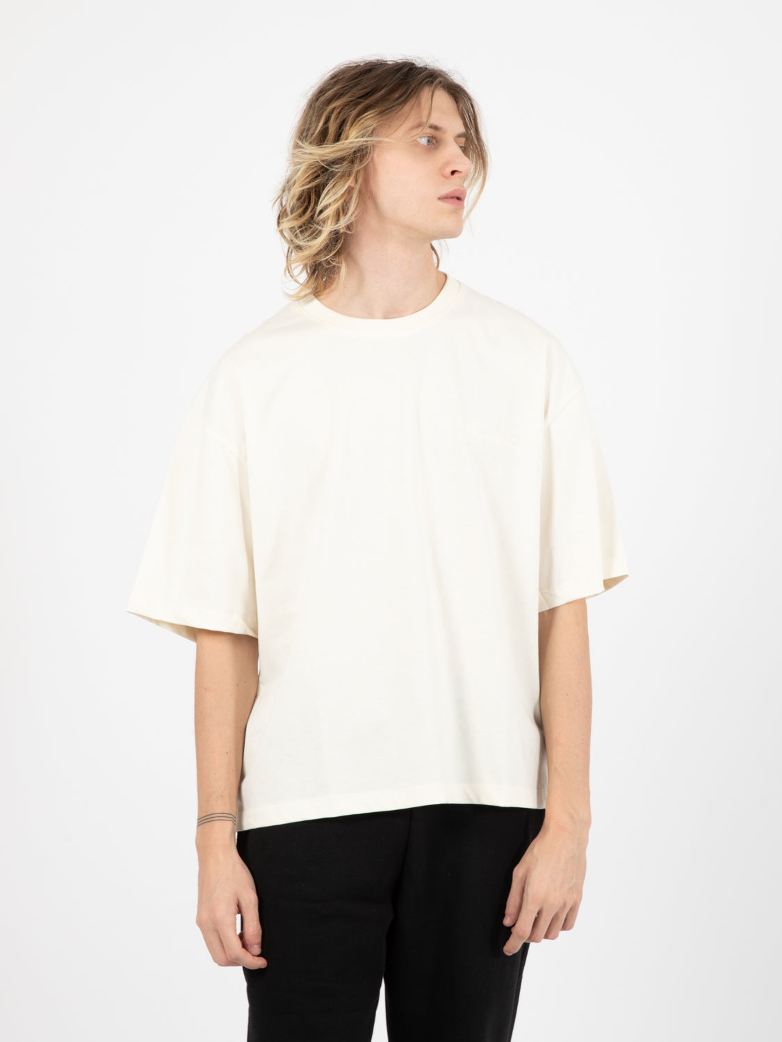 Jersey Boxy fit tee heavy cream