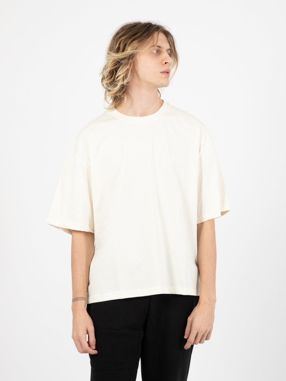 Jersey Boxy fit tee heavy cream