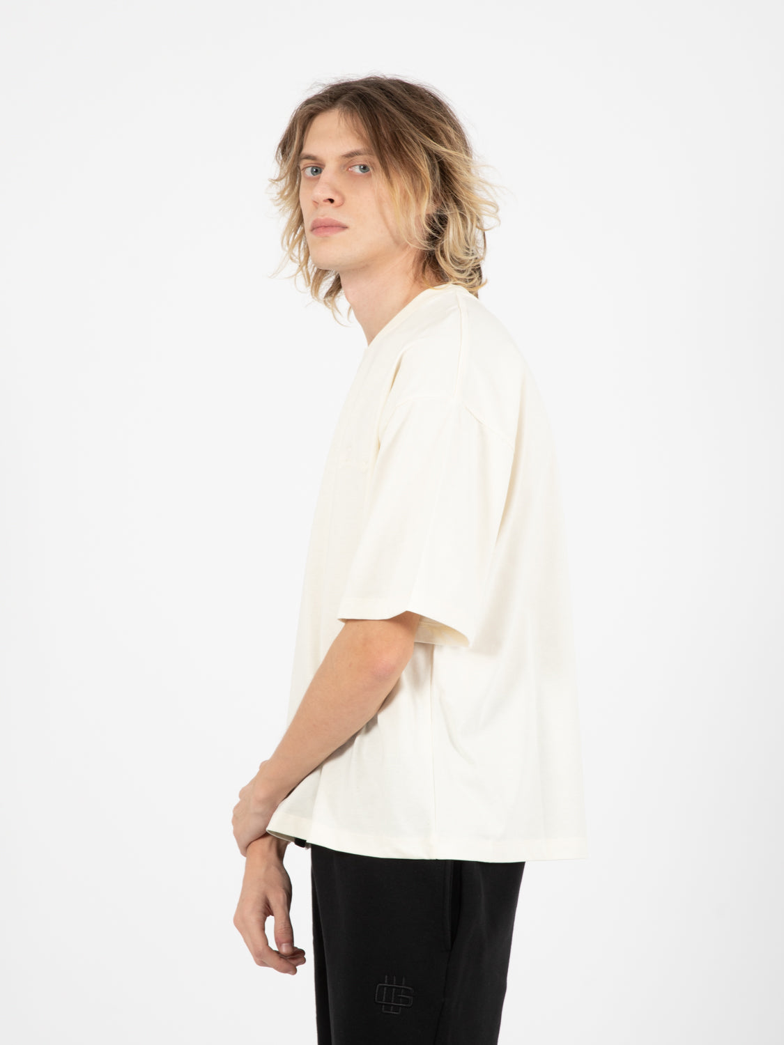 Jersey Boxy fit tee heavy cream