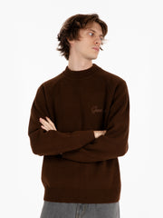 GARMENT WORKSHOP - Knitted crewneck mocha brown