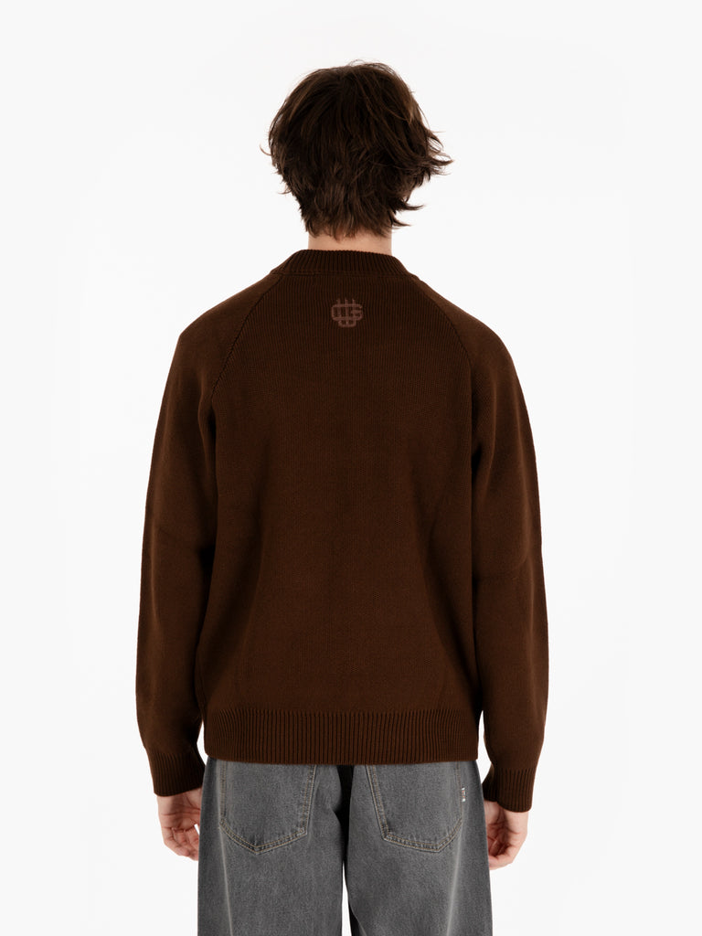 GARMENT WORKSHOP - Knitted crewneck mocha brown