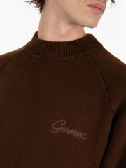 GARMENT WORKSHOP - Knitted crewneck mocha brown