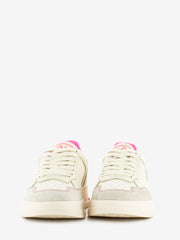 GHOUD - Sneakers Tweener fluo leather cream / fuxia