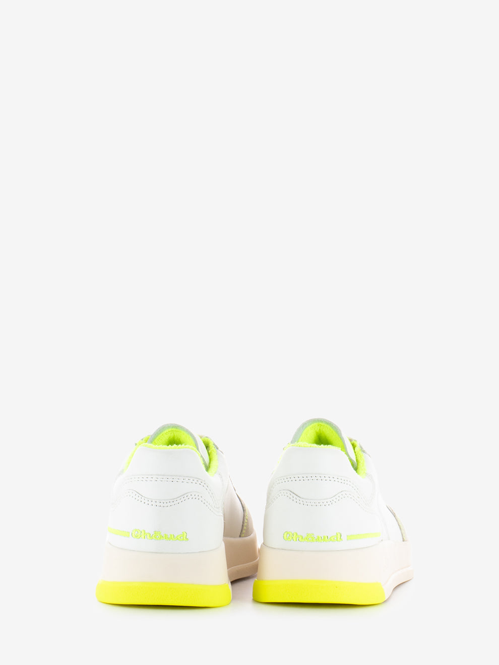 Sneakers Tweener fluo leather white / yellow