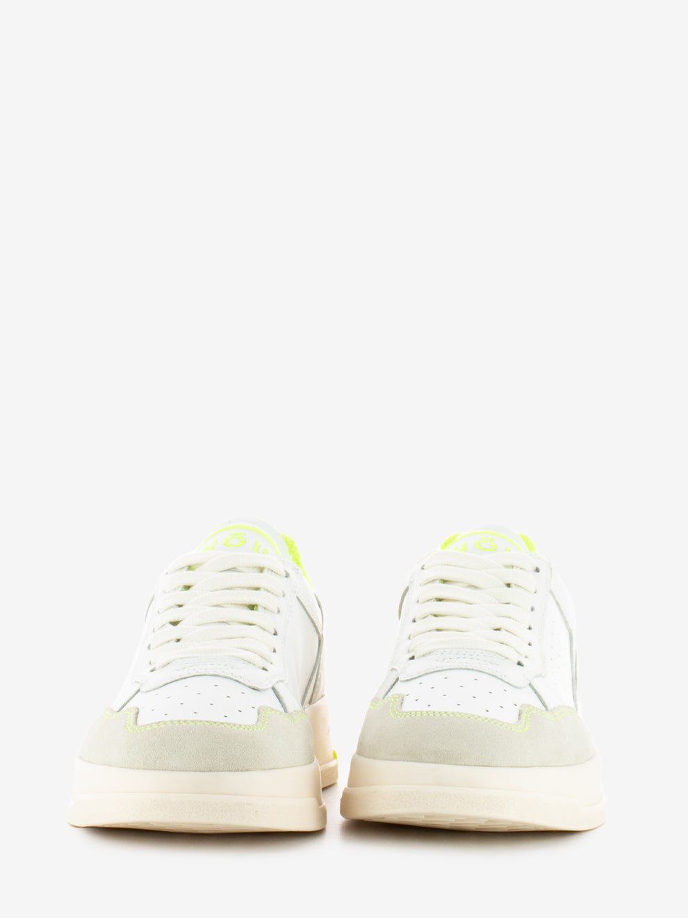 Sneakers Tweener fluo leather white / yellow
