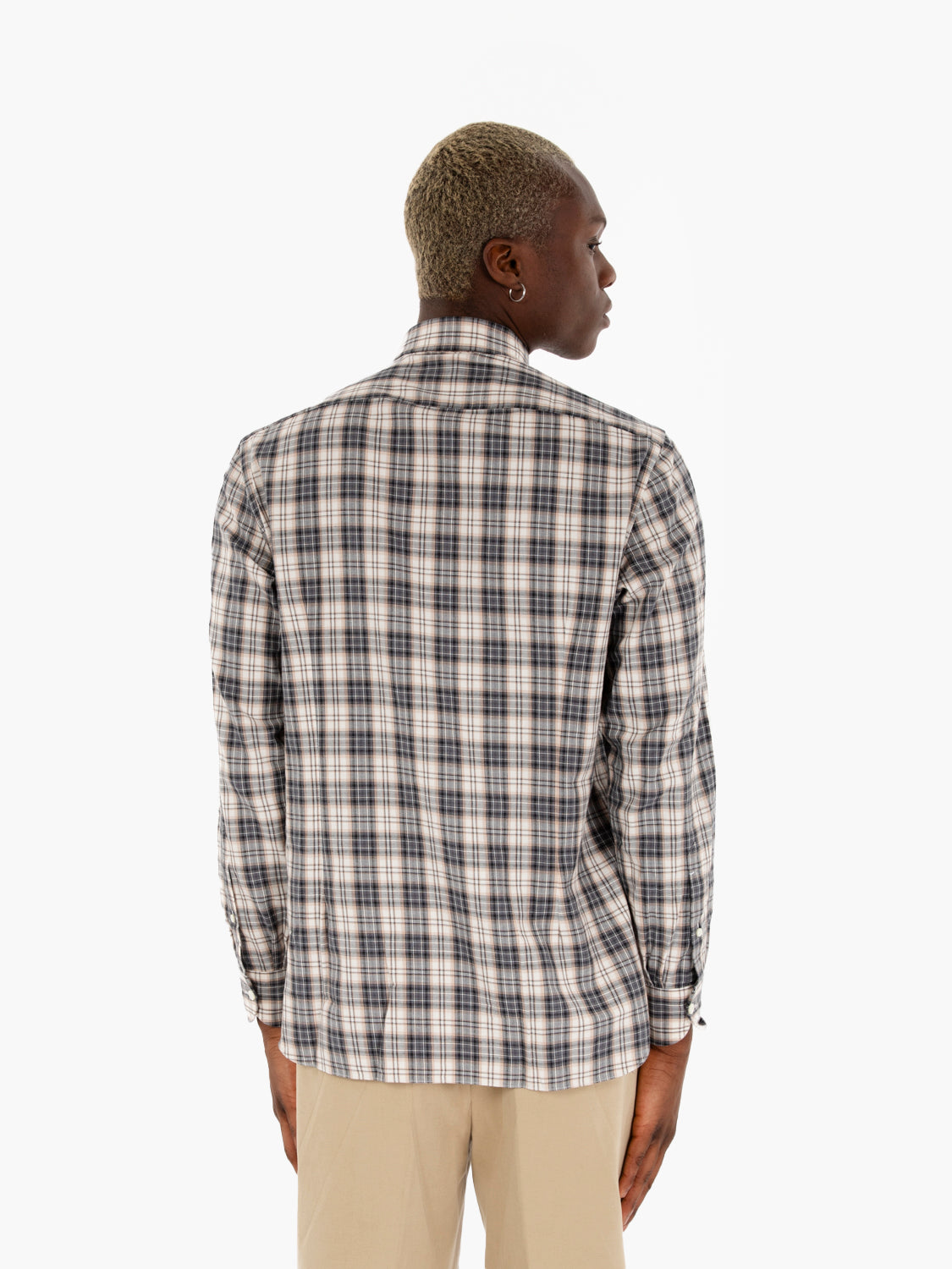 Camicia a quadri blu / beige