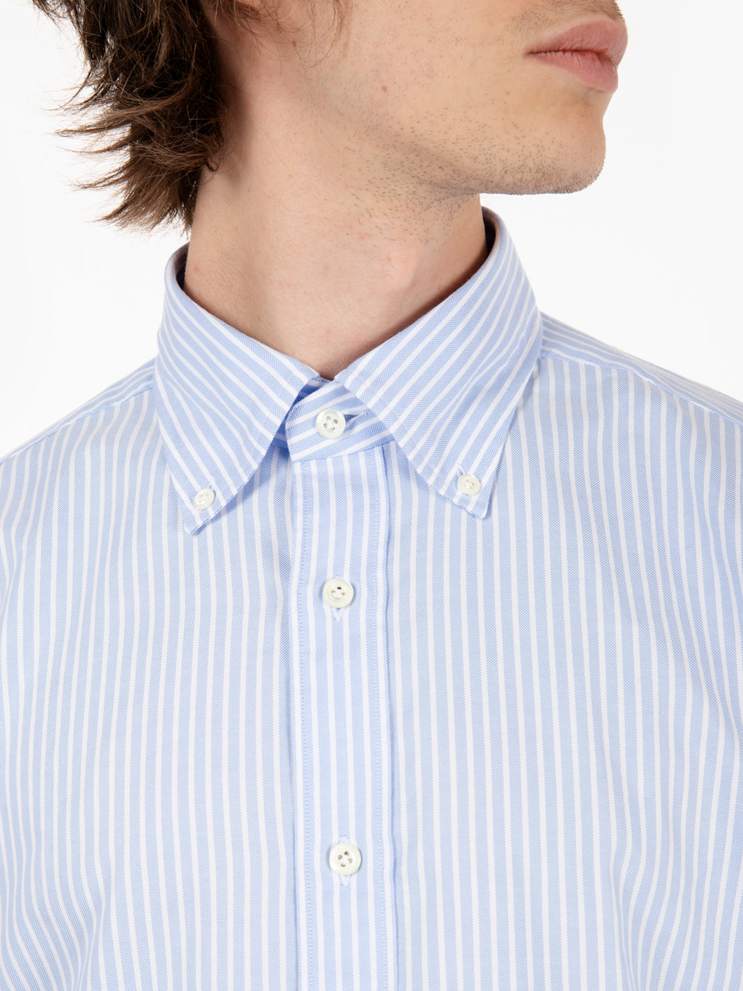 Camicia a righe azzurro / bianco