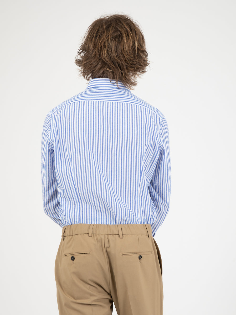 Camicia a righe bianco / blu / azzurro