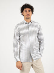 GIAMPAOLO - Camicia a righe bianco / verde