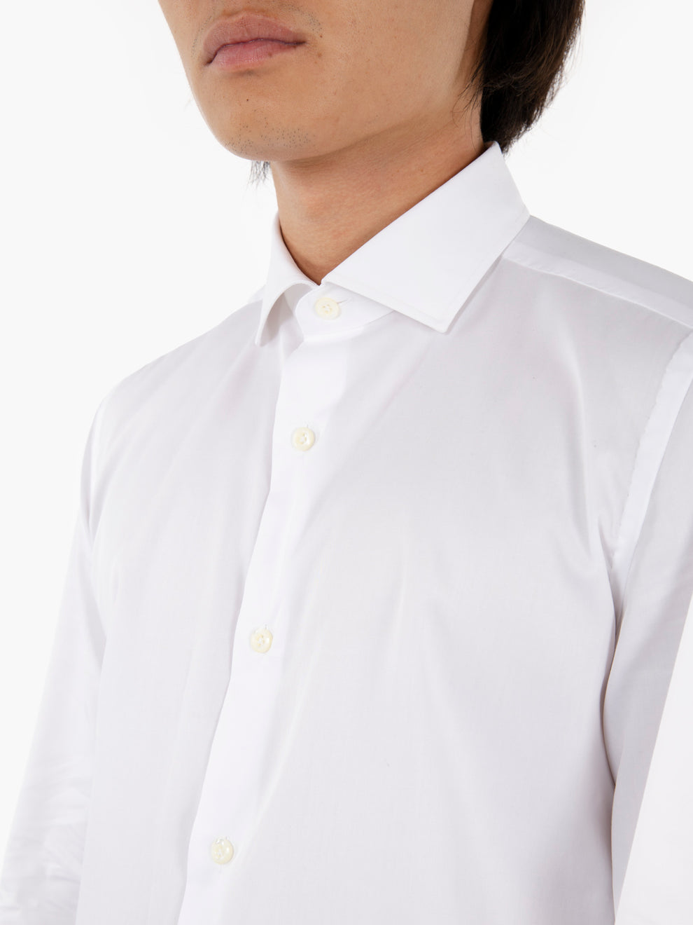 Camicia classic in cotone bianco