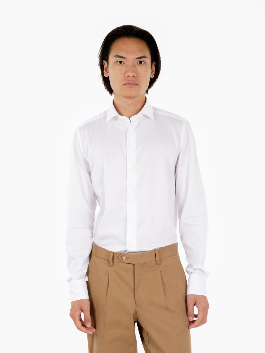 Camicia classic in cotone bianco