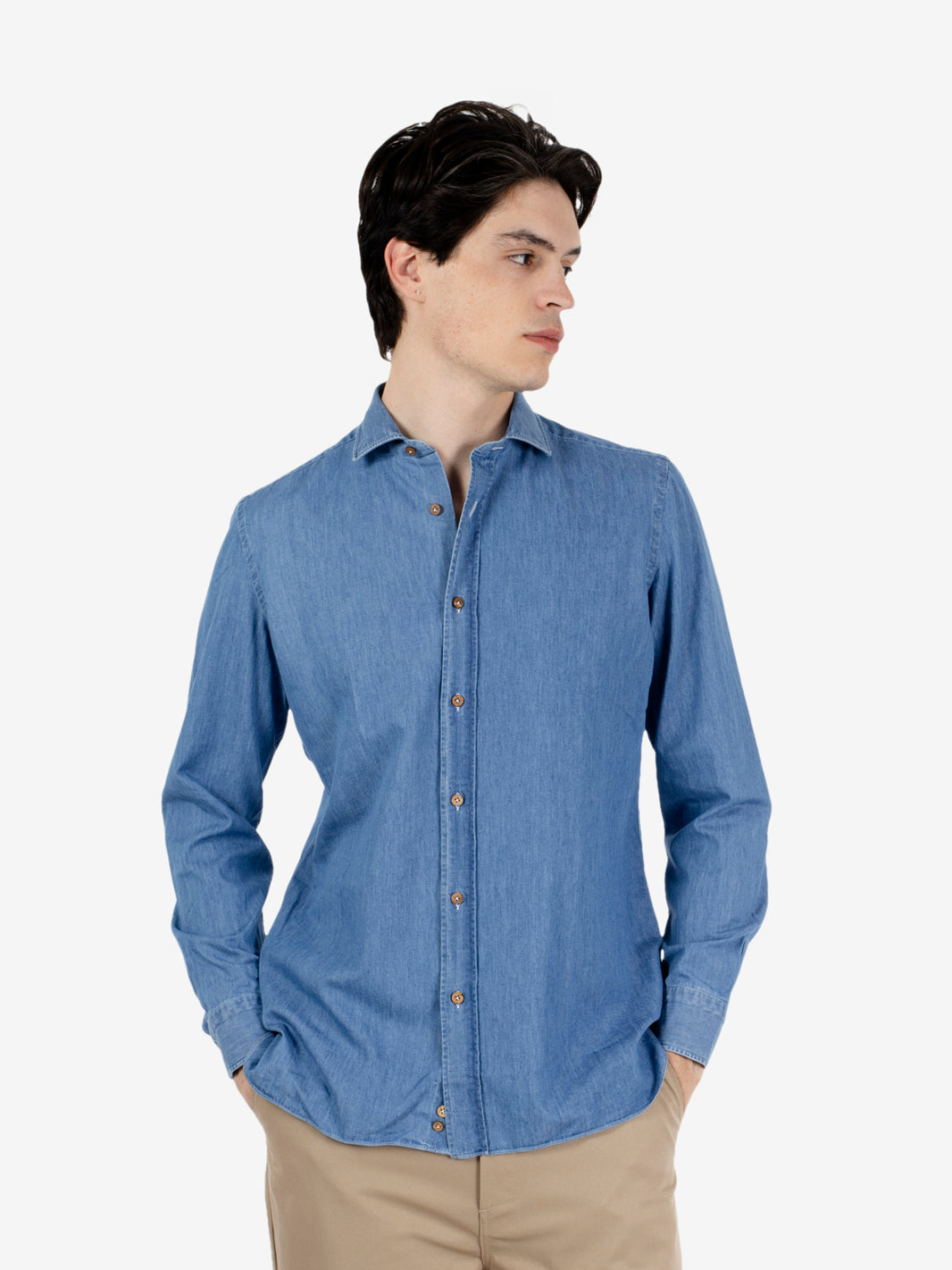 Light denim handmade shirt