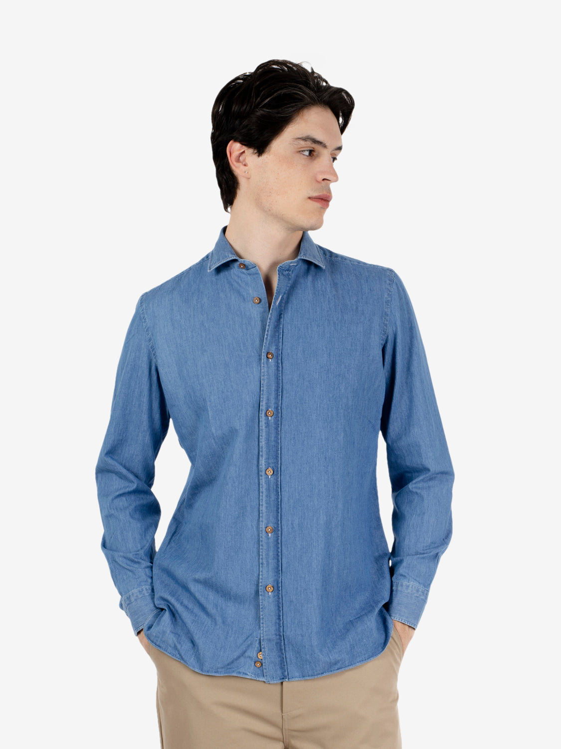 Light denim handmade shirt