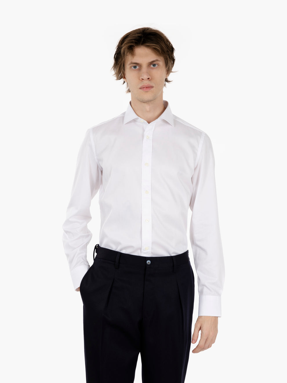 Camicia in cotone bianco