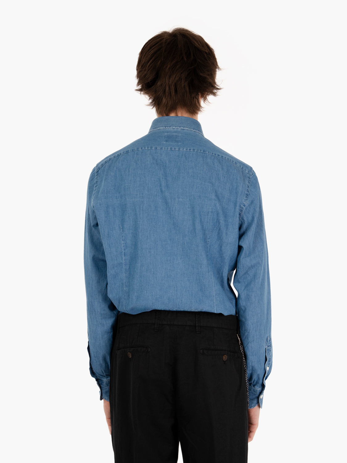 Camicia in denim blu
