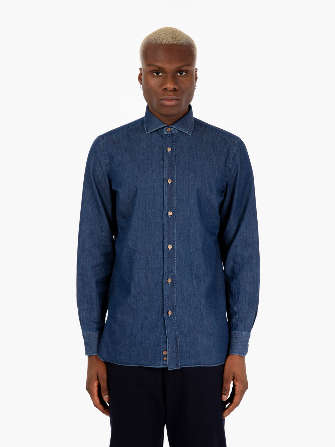 Camicia in denim medio