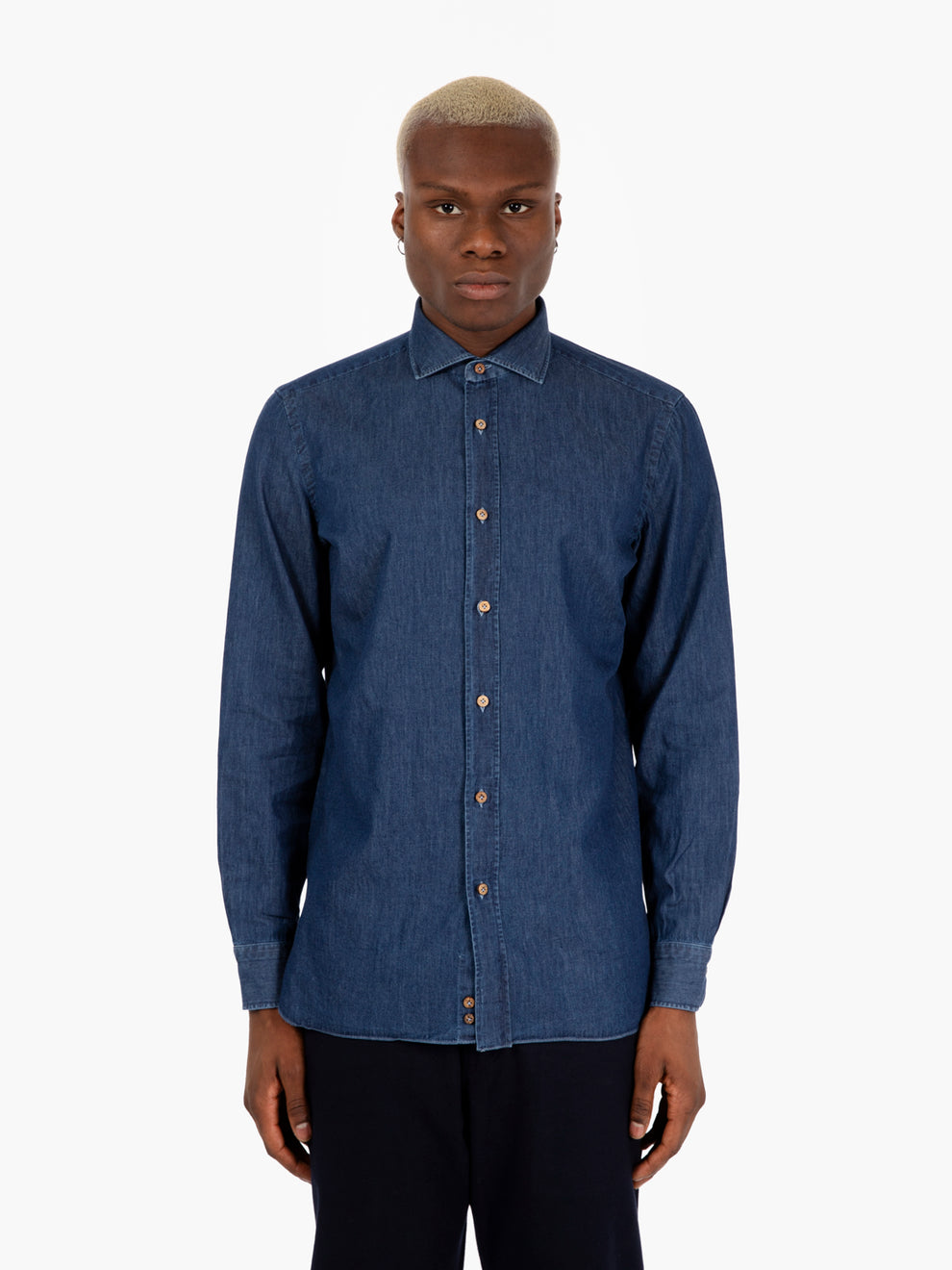 Camicia in denim medio