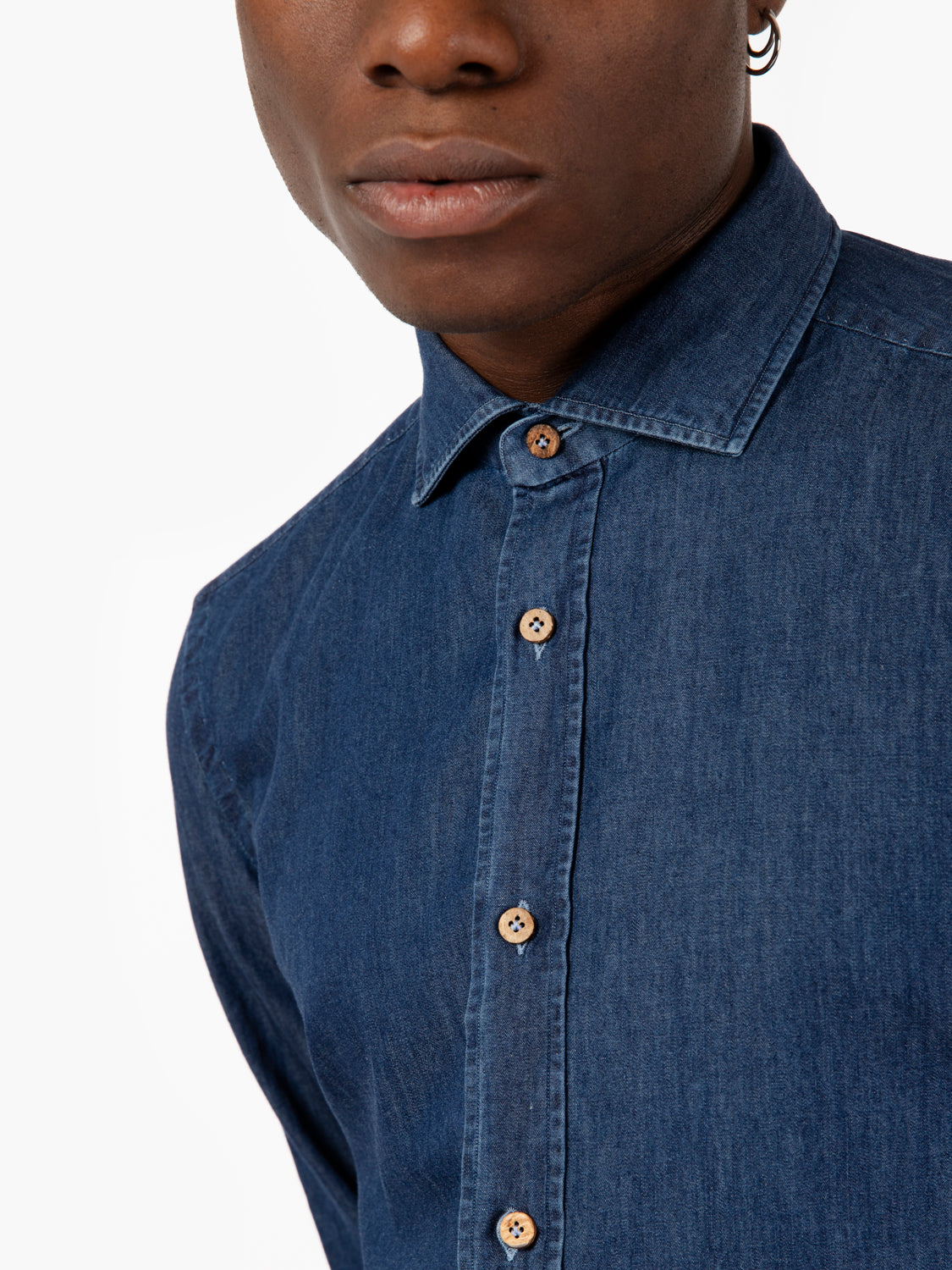 Camicia in denim medio