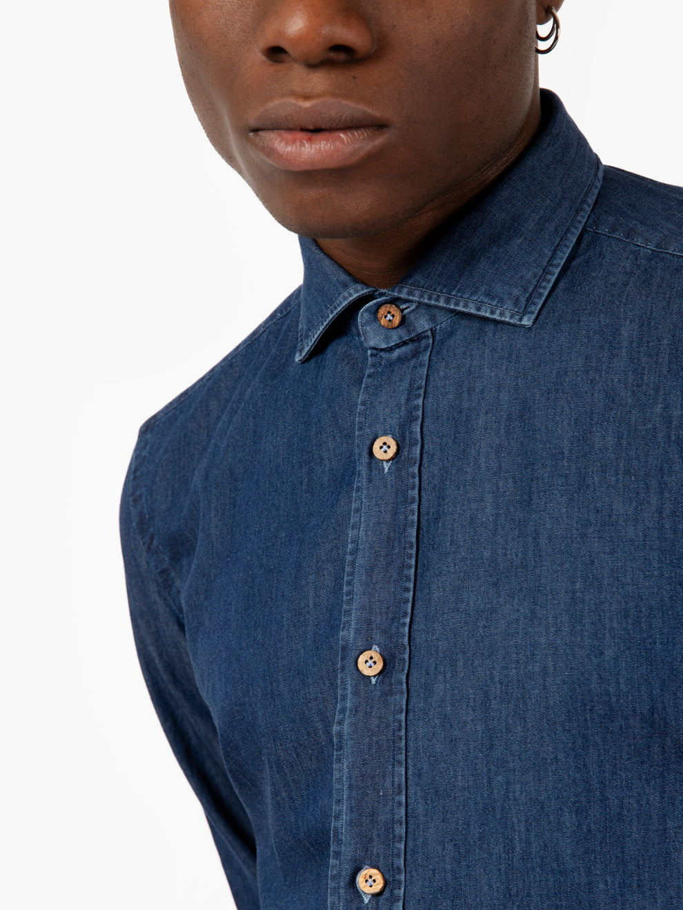 Camicia in denim medio