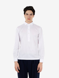 Camicia polo handmade bianca