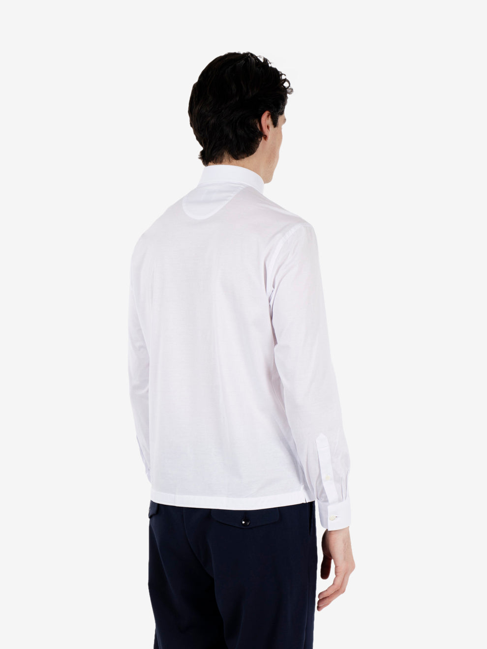 Camicia polo handmade bianca