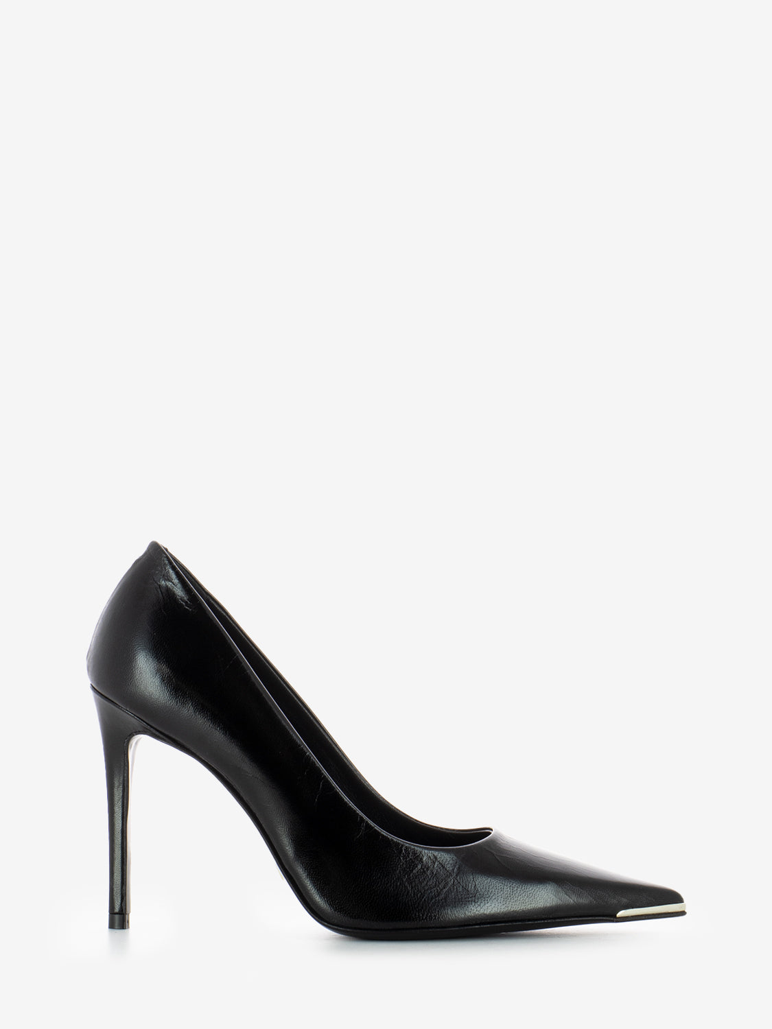 Décolleté in pelle nero