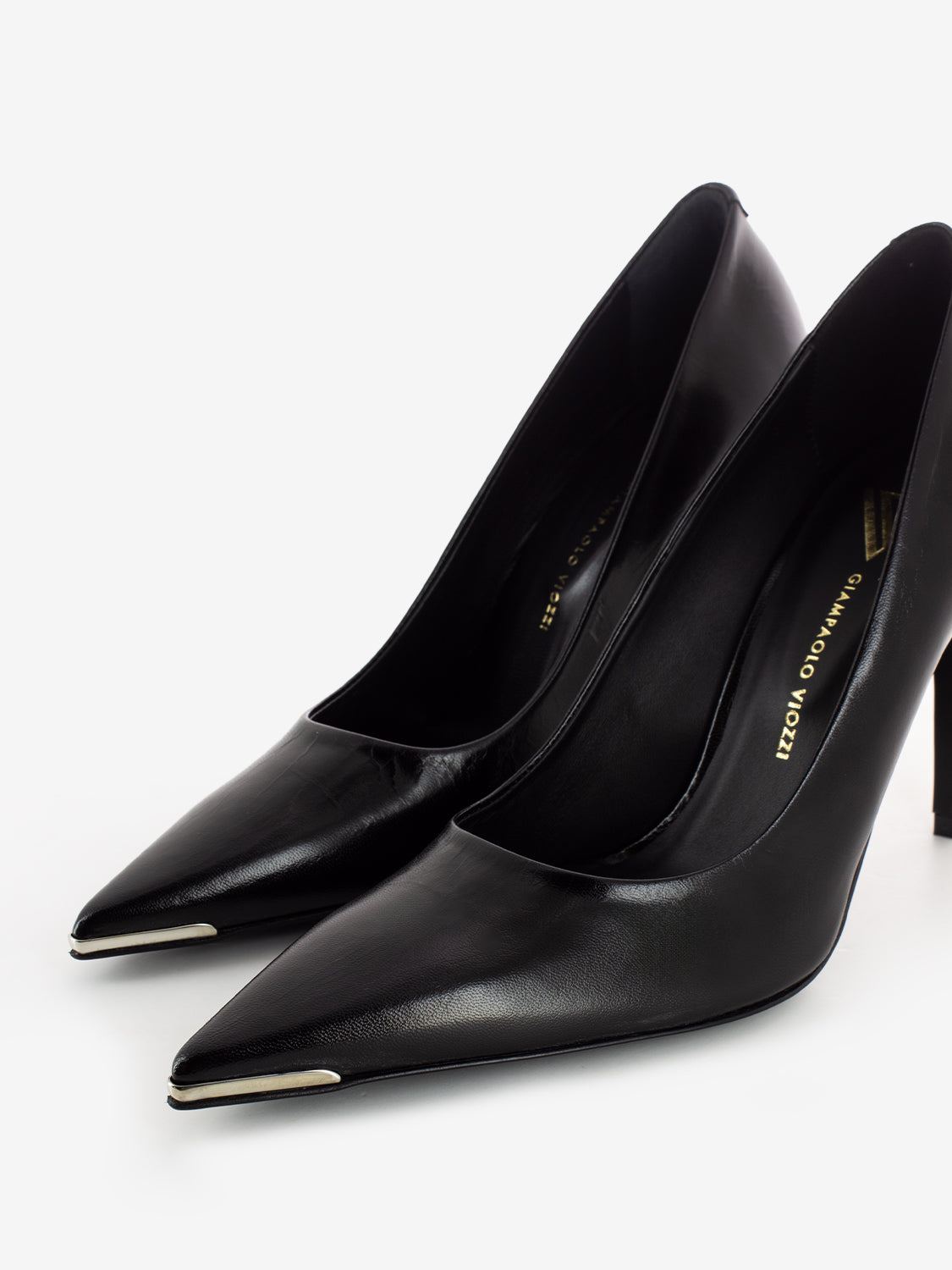 Décolleté in pelle nero