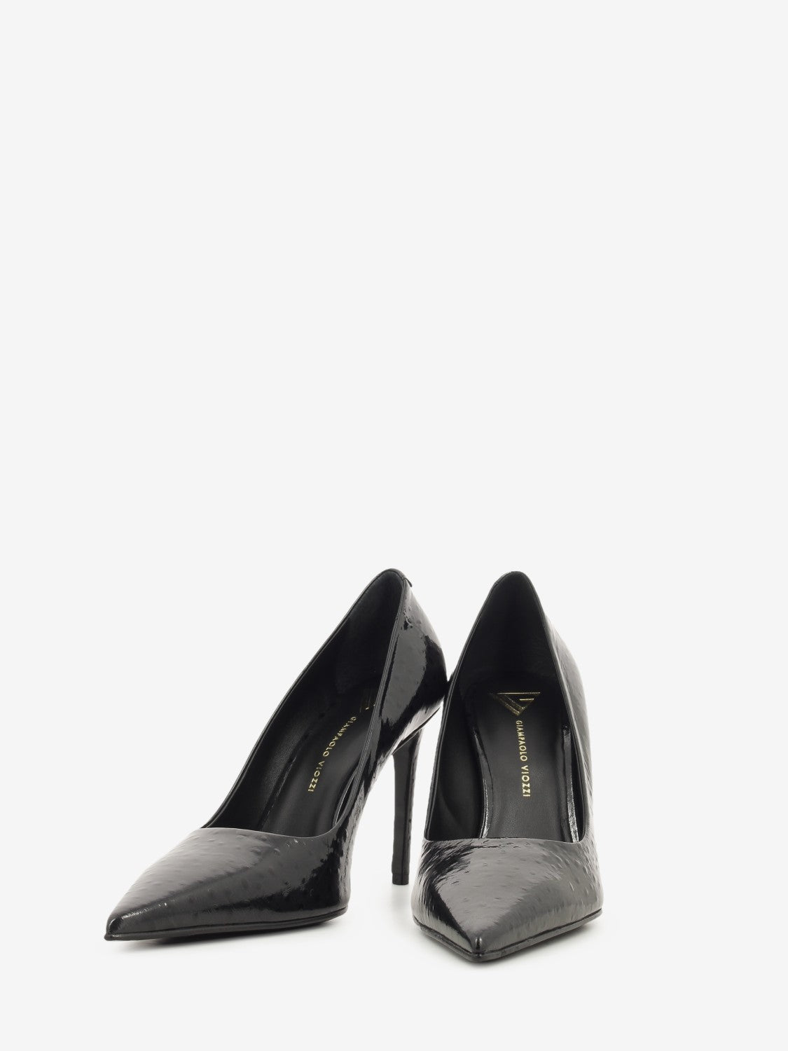 Black patent leather Sanchez pumps