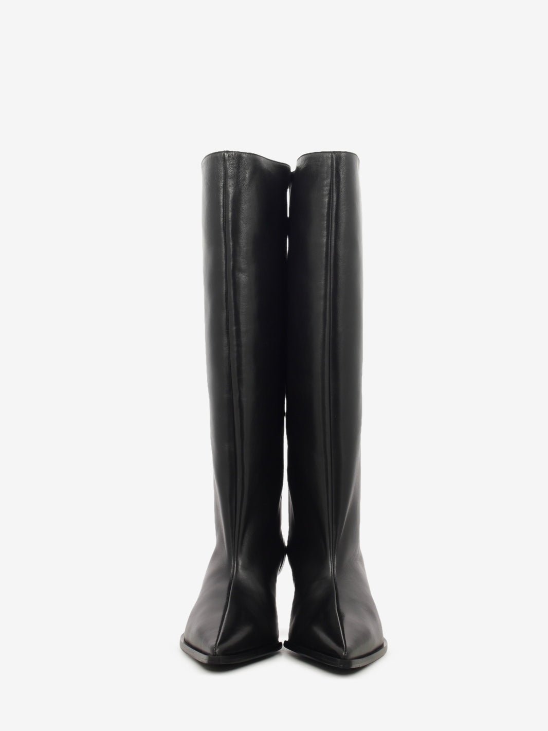 Stivale alto in nappa lux nero