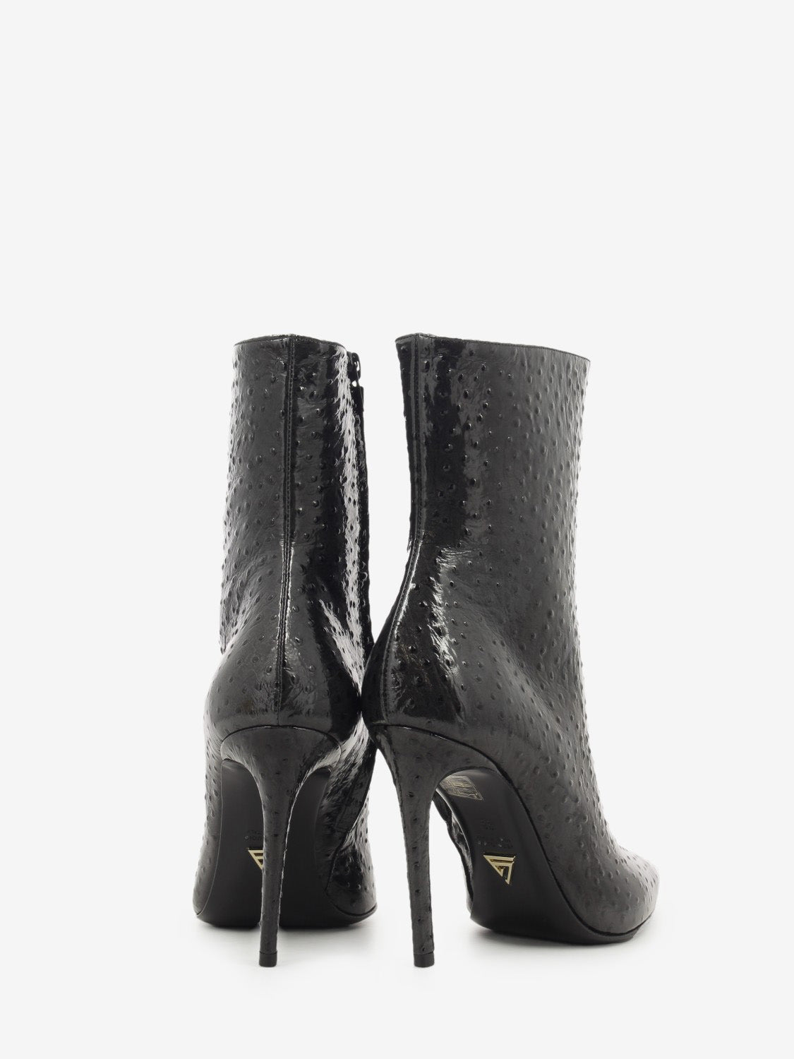Black patent leather Sanchez ankle boot