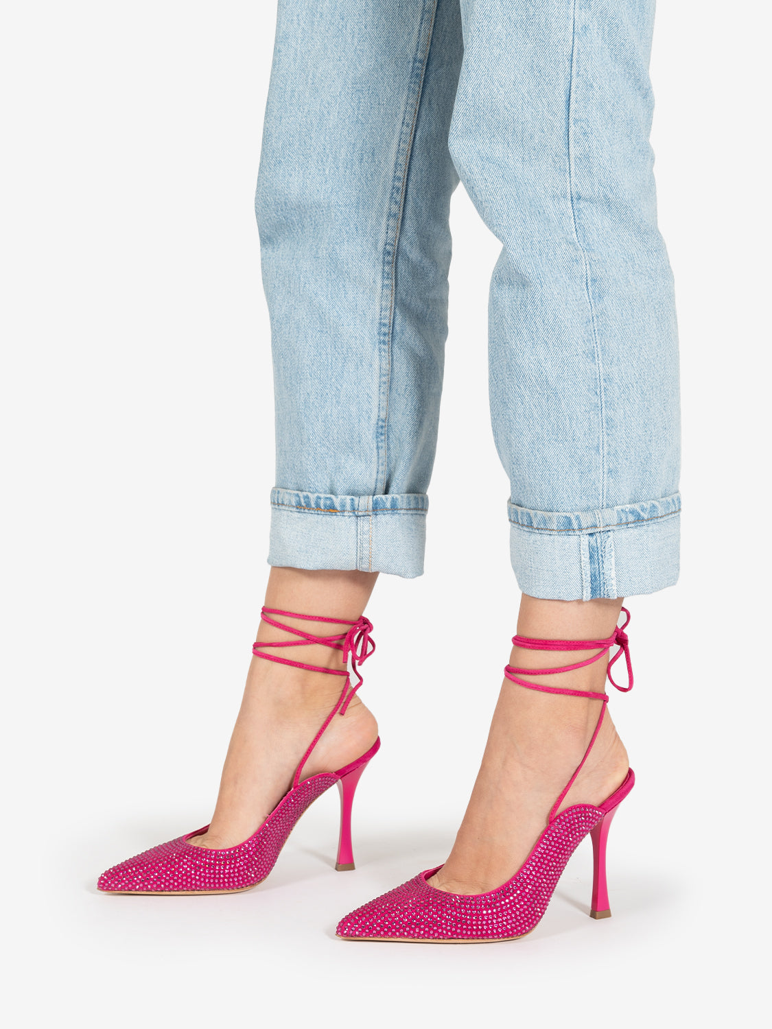Chanel camoscio con strass fuxia