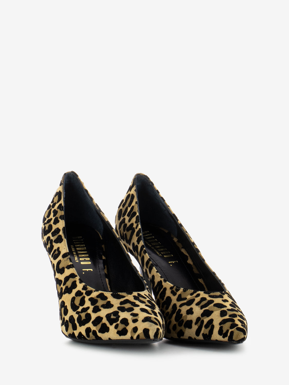 Dècolletè in suede animalier
