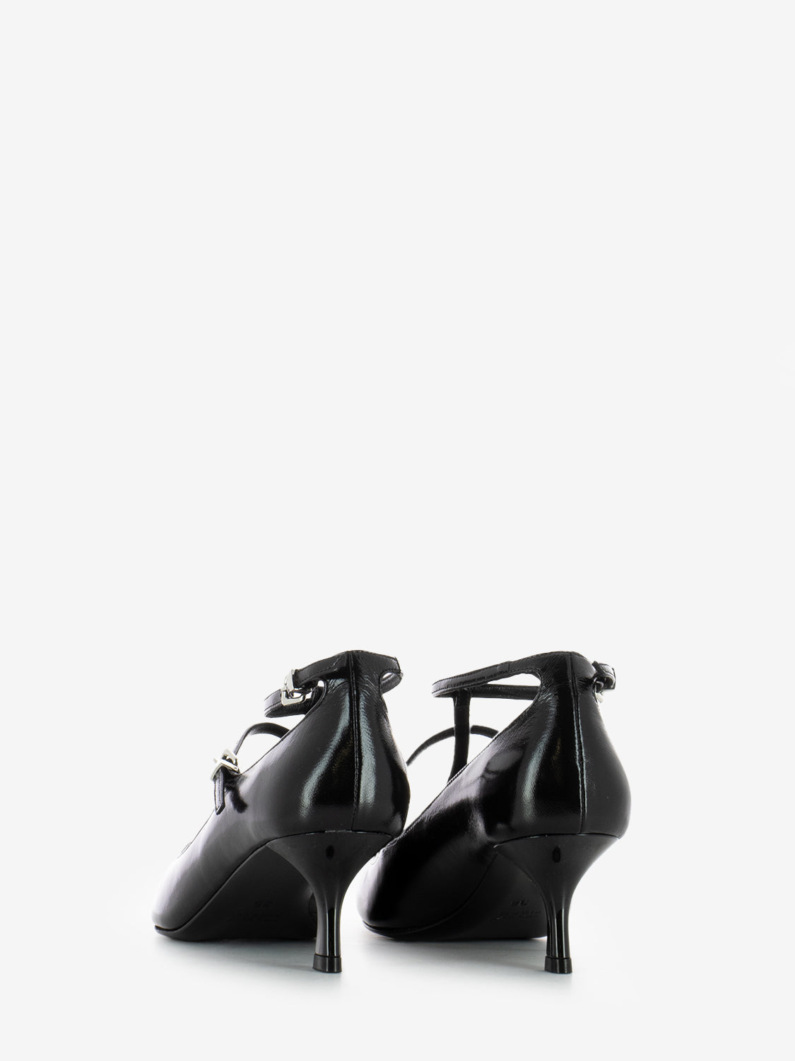 Verlux black strappy pumps
