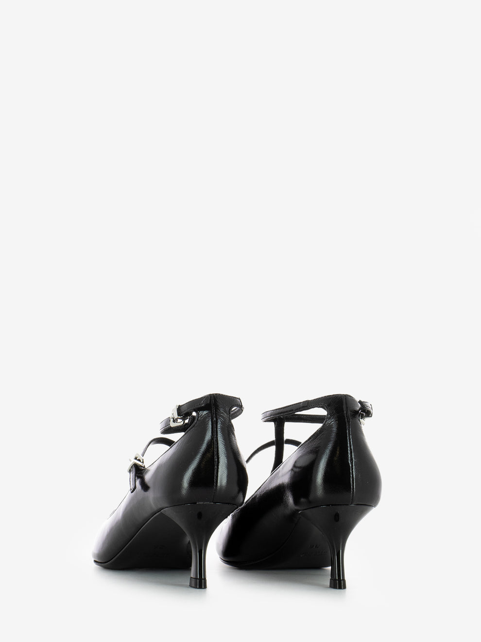 Verlux black strappy pumps