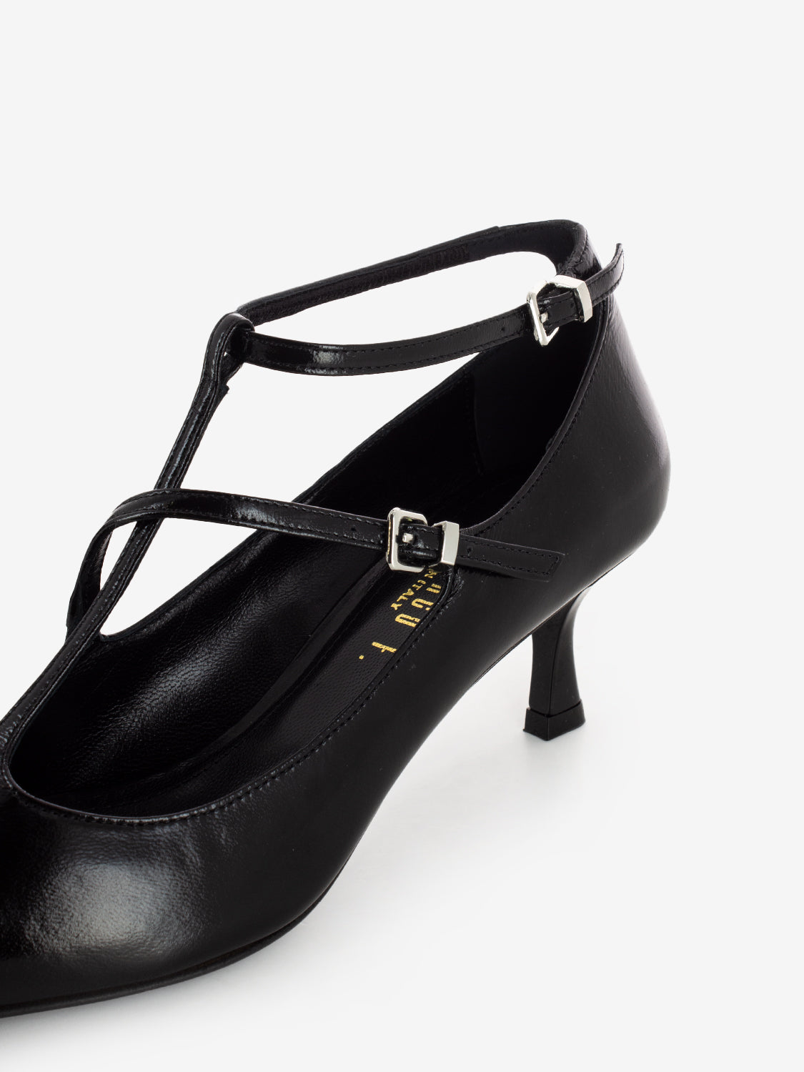 Verlux black strappy pumps