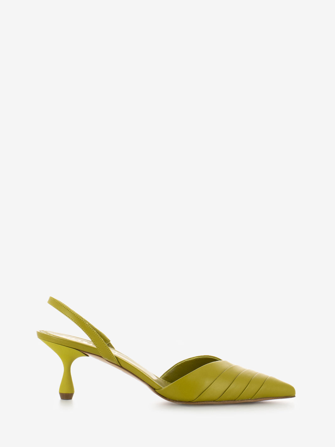 Slingback in nappa lime