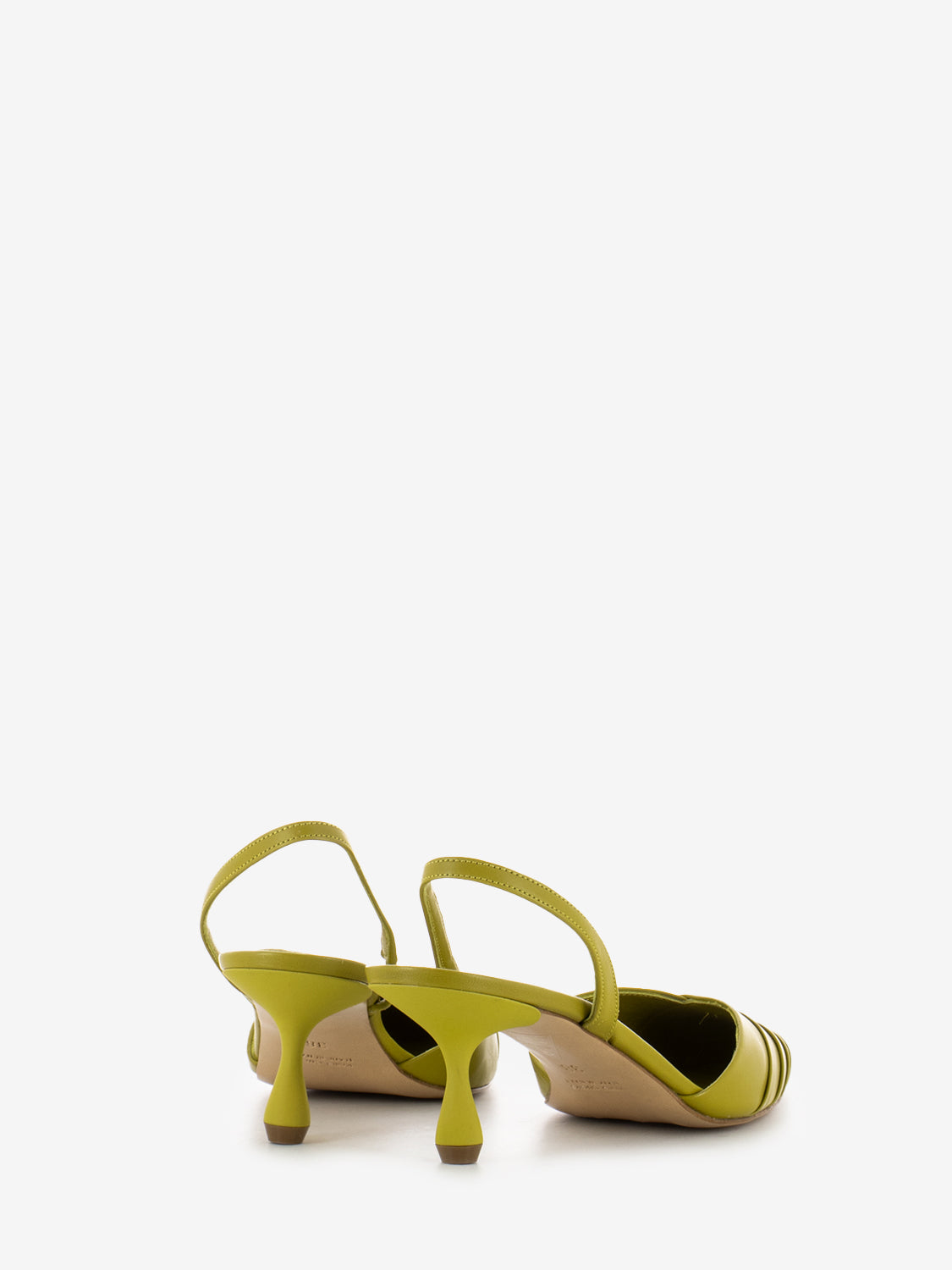 Slingback in nappa lime