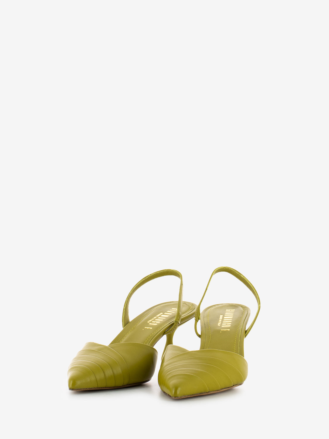 Slingback in nappa lime