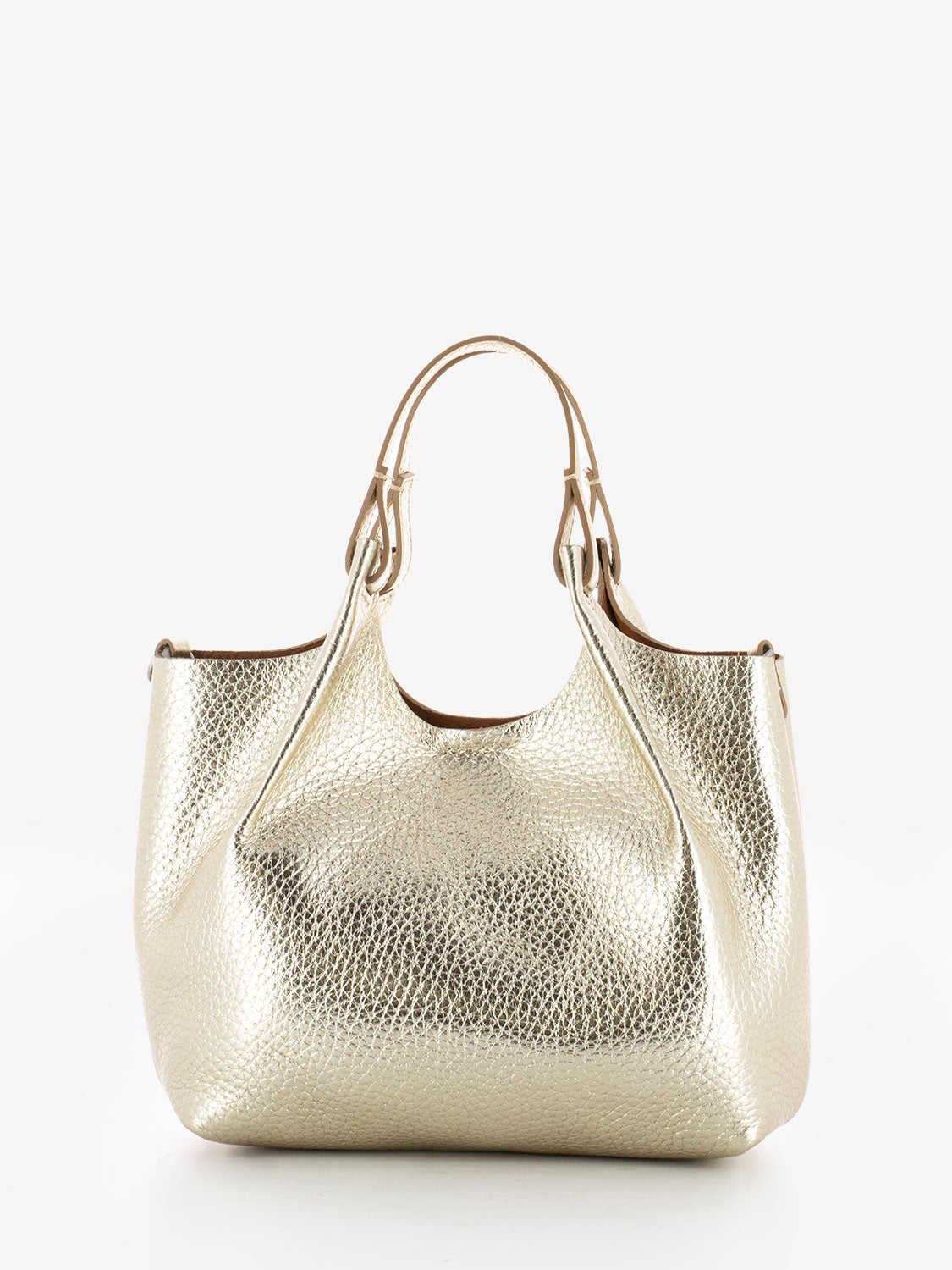 Dua Handbag in Gold / Caramel Leather