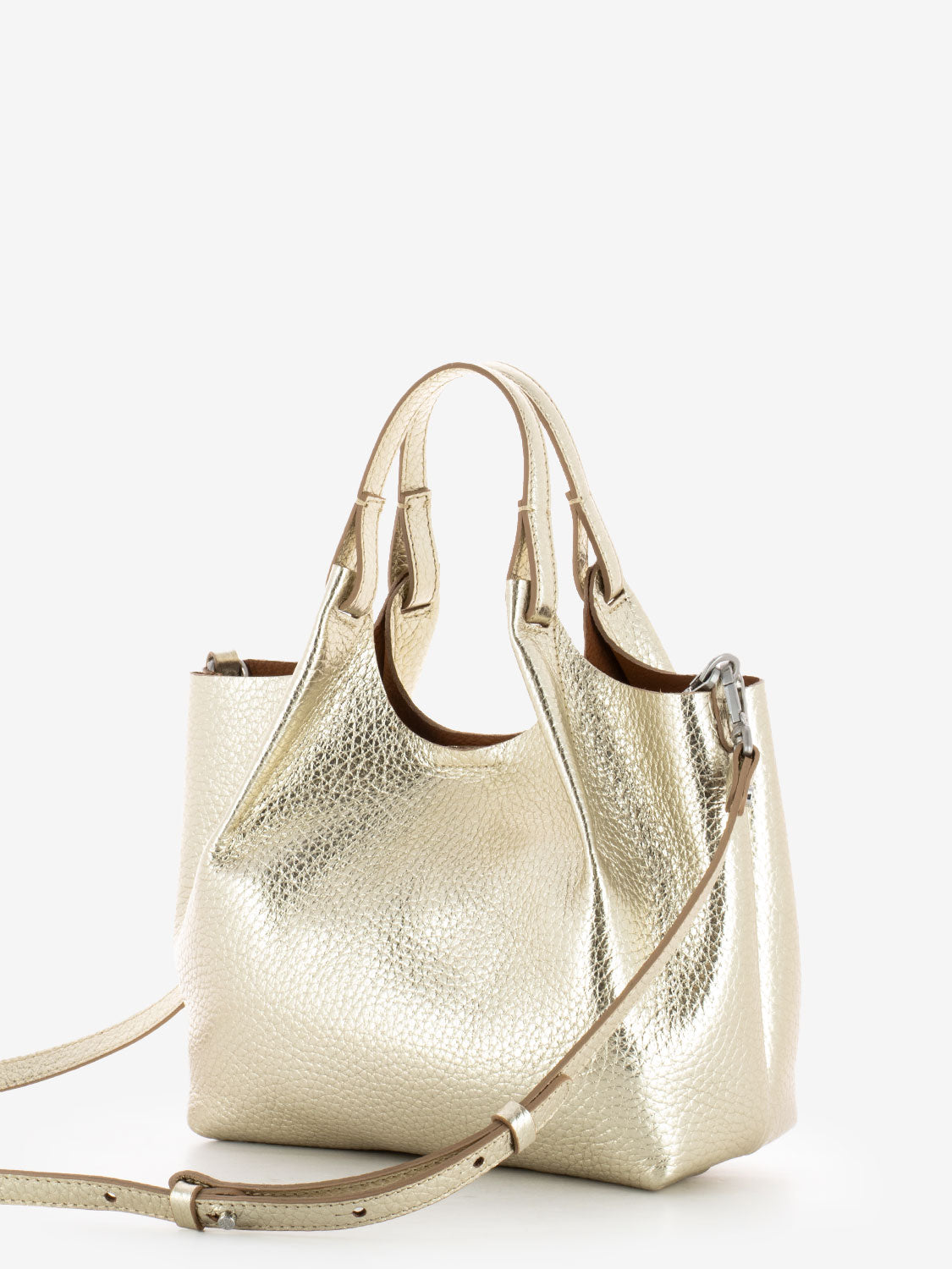 Dua Handbag in Gold / Caramel Leather