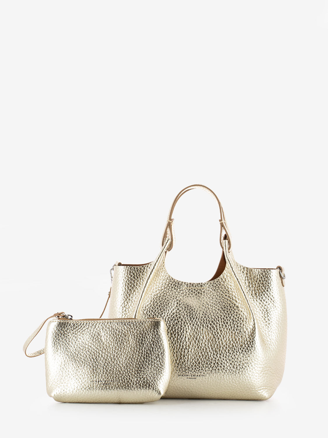 Dua Handbag in Gold / Caramel Leather