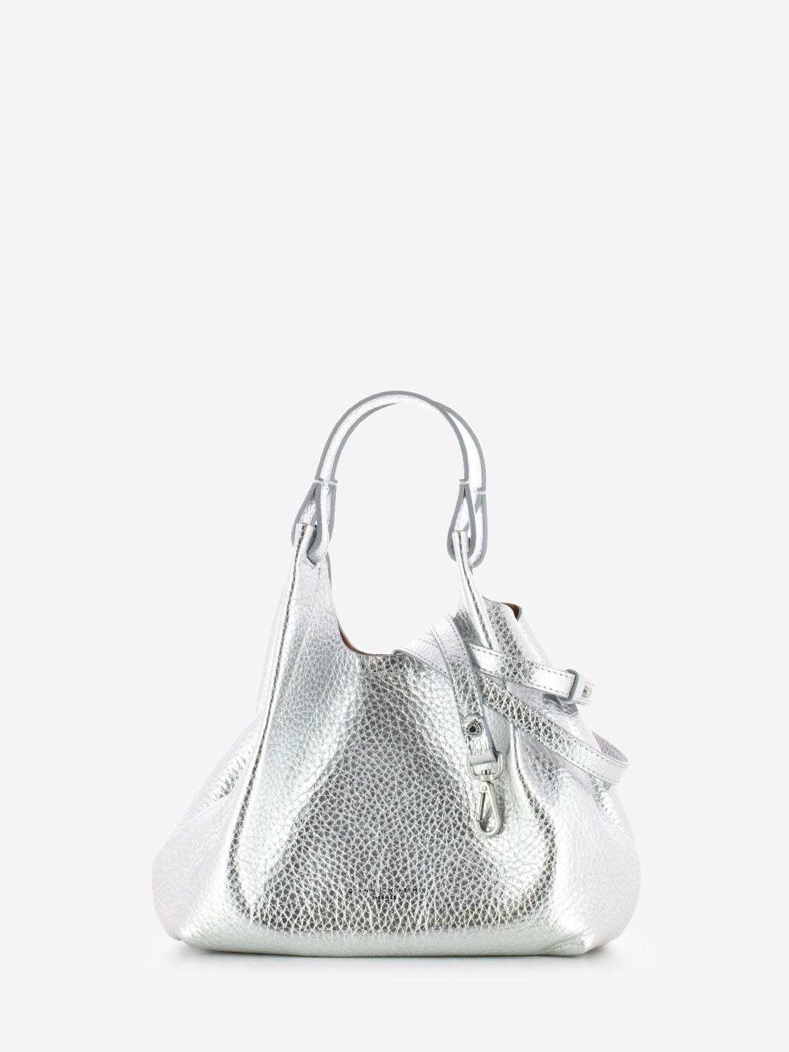Dua handbag in silver / caramel leather