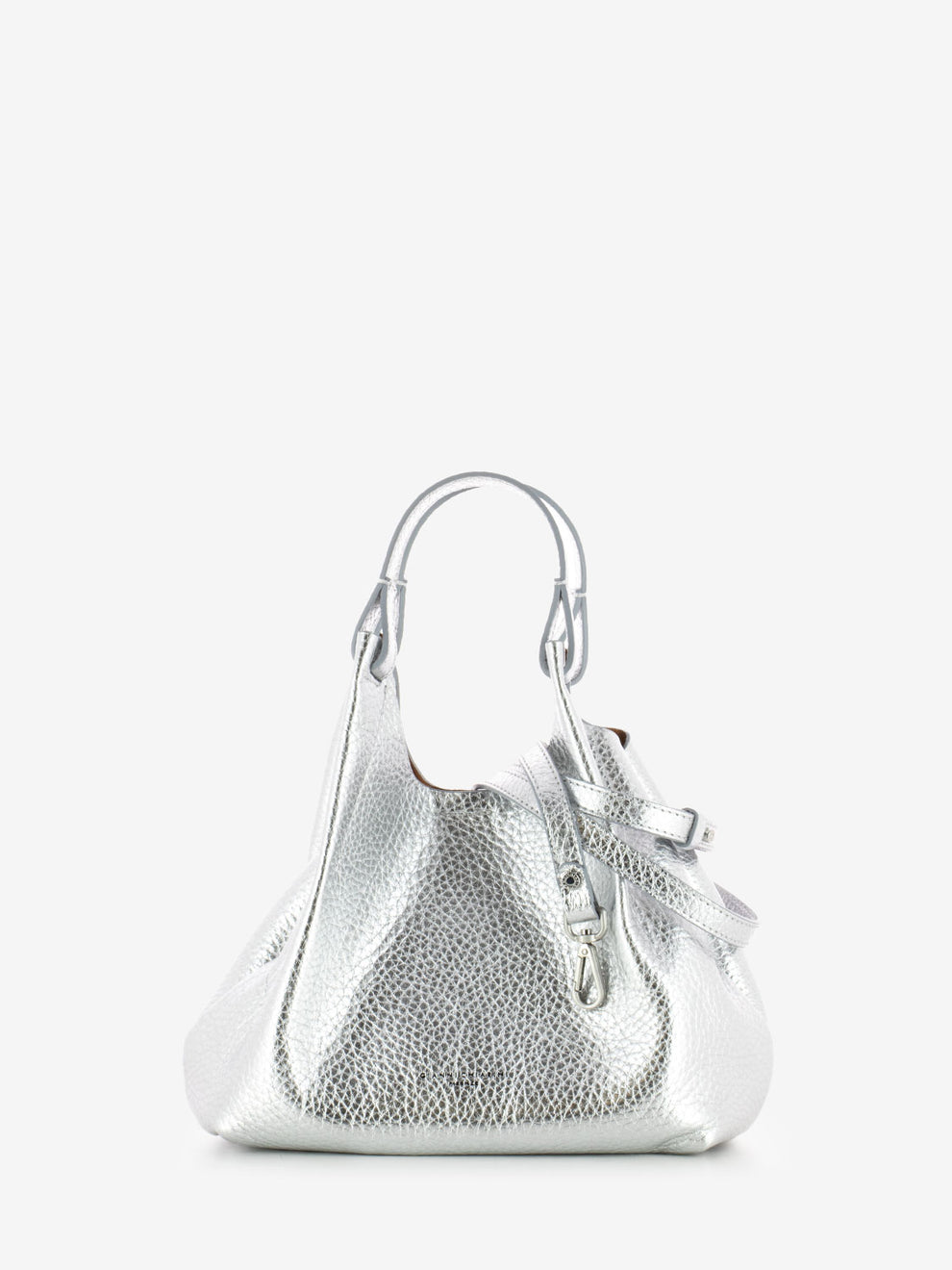 Dua handbag in silver / caramel leather