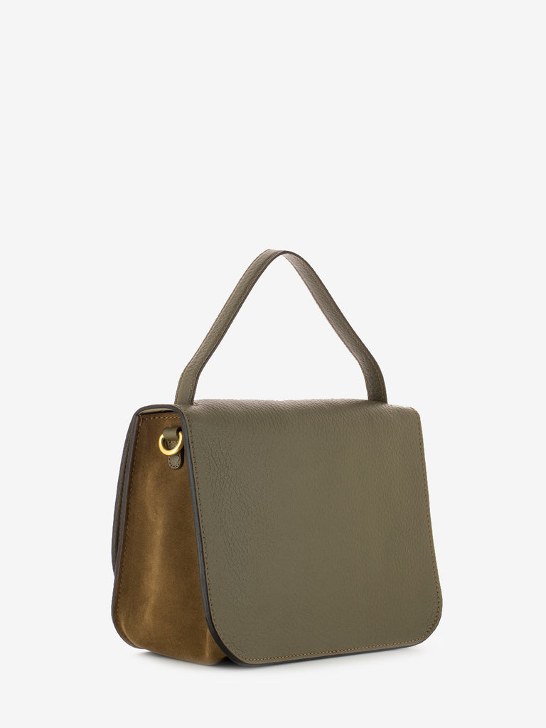 GIANNI CHIARINI - Borsa a mano Tara guam green / cognac