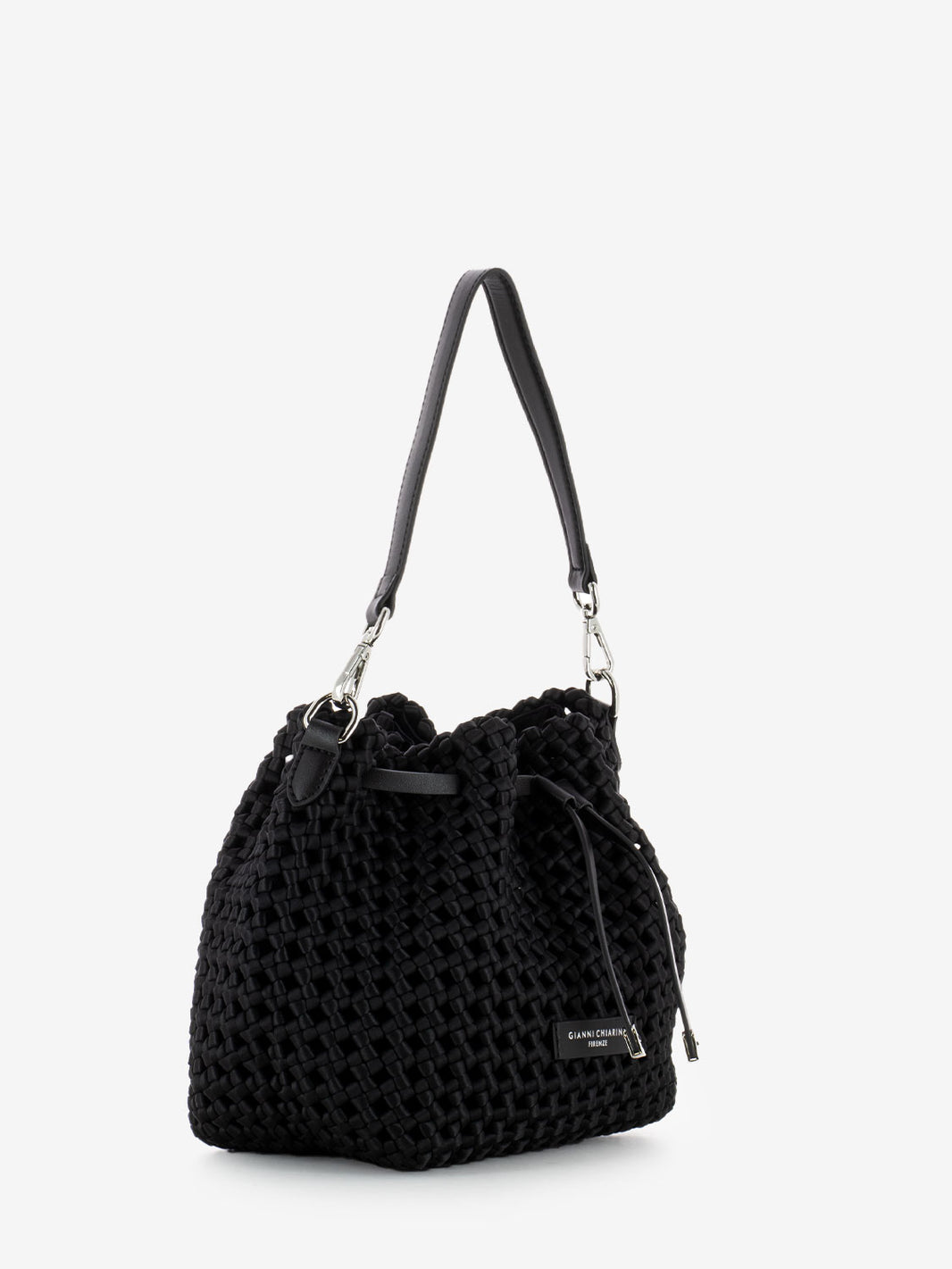 Borsa a spalla Fiore nero