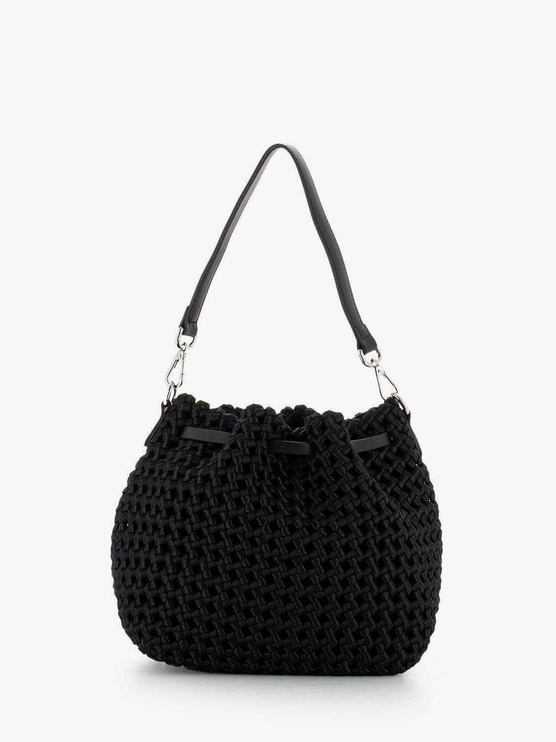 Borsa a spalla Fiore nero