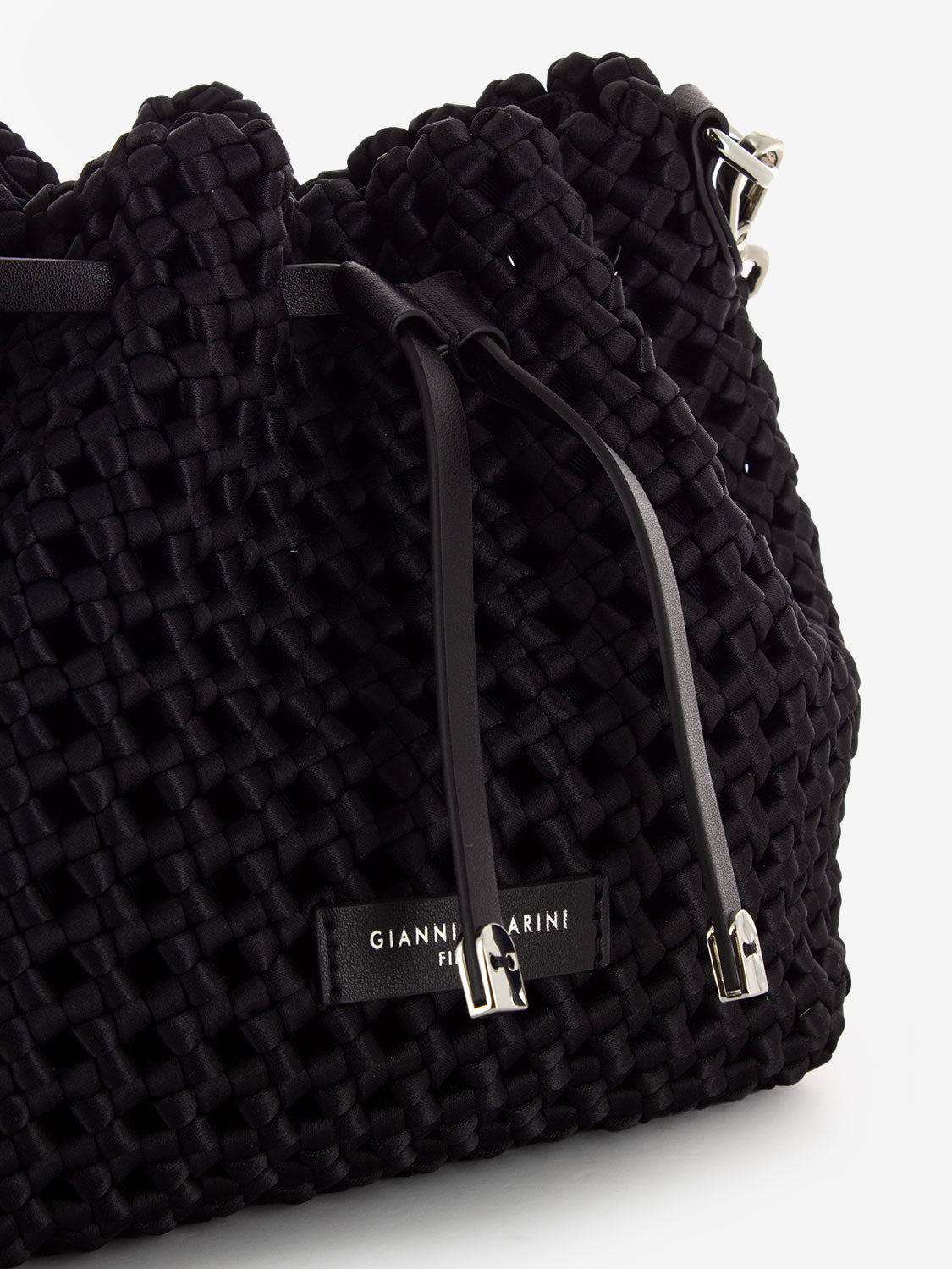 Borsa a spalla Fiore nero